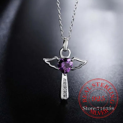 Hot Silver Creative Zircon Crystal Necklace Fine Jewelry Birthday Gifts 925 Sterling Silver Cross Pendant Necklace for Women Men - WORLD TIME VISITS