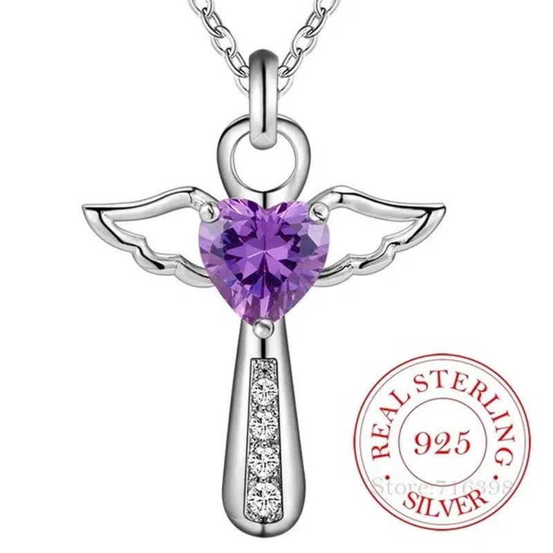 Hot Silver Creative Zircon Crystal Necklace Fine Jewelry Birthday Gifts 925 Sterling Silver Cross Pendant Necklace for Women Men