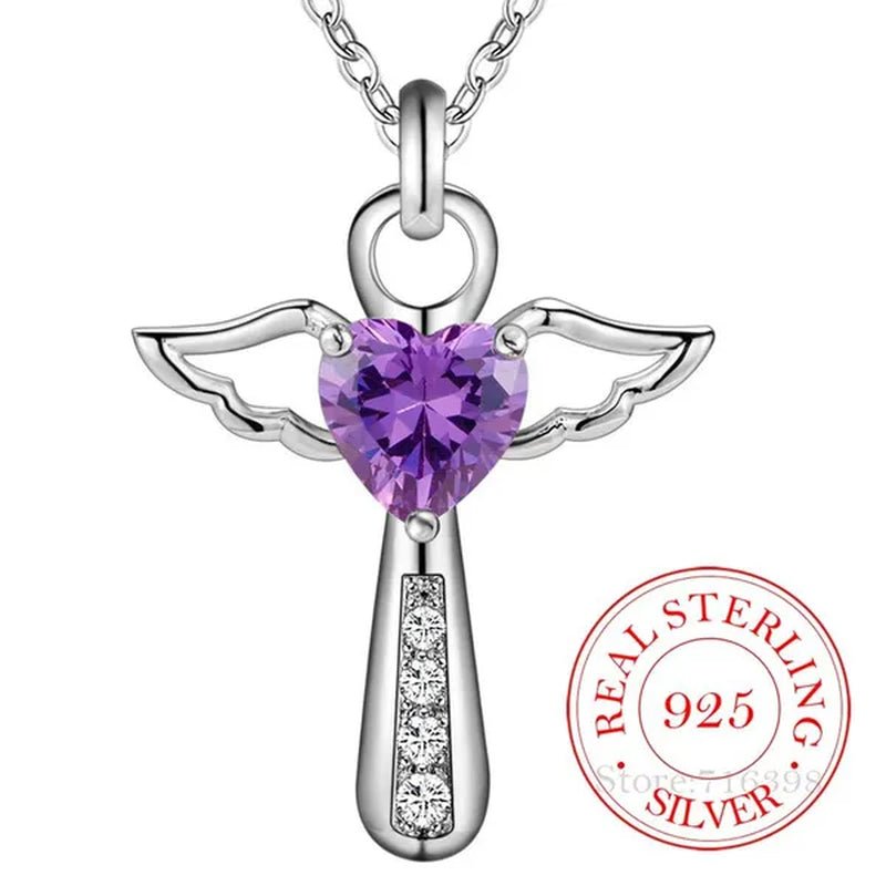 Hot Silver Creative Zircon Crystal Necklace Fine Jewelry Birthday Gifts 925 Sterling Silver Cross Pendant Necklace for Women Men