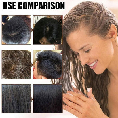 HUANG YI Natural Plant Hair Dye, New Botanical Bubble Hair Dye 20Ml 10Packs/Box, Pure Plant Extract for Grey Hair Color Bubble Dye, New Botanical Bubble Hair Shampoo(Coffee)