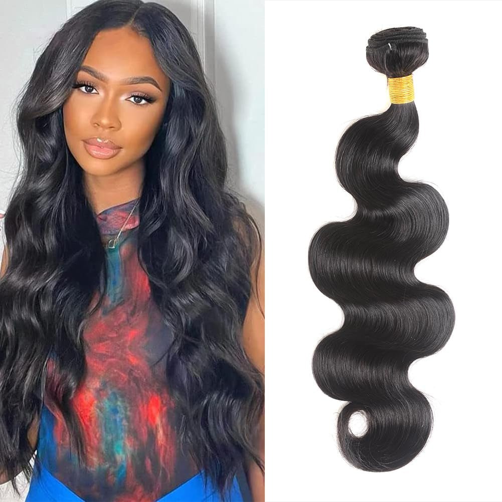 Human Hair Bundles Body Wave 14 Inch Bundles Human Hair 1 Bundles 100% Unprocessed Brazilian Virgin Human Hair Bundles Deals Human Hair Extensions for Natural Black Color - WORLD TIME VISITS