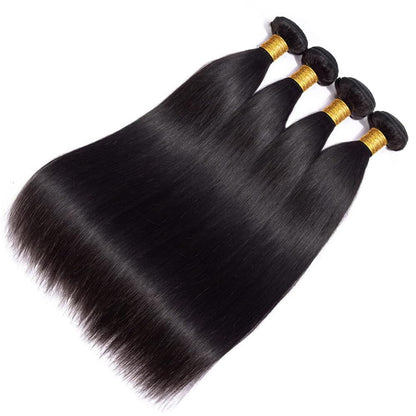 Human Hair Bundles Straight 10 12 14 16 Inch Brazilian Virgin Hair 4 Bundles Human Hair Straight 100% Unprocessed Straight Hair Bundles Weave Bundles Human Hair - WORLD TIME VISITS