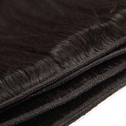 Human Hair Bundles Straight 10 12 14 16 Inch Brazilian Virgin Hair 4 Bundles Human Hair Straight 100% Unprocessed Straight Hair Bundles Weave Bundles Human Hair