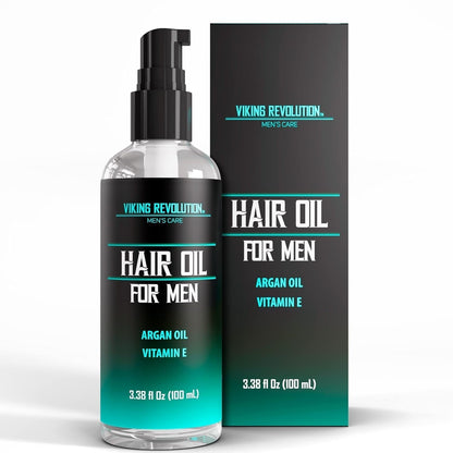 Hydrating Hair Oil for Men - Mens Hair Oil Men with Vitamin E Dry Hair Oils with Argan Oil - Sunflower Seed Oil Hair Serum Repair, Hidrate Hair Treatment Oils (3.38 Fl Oz) - WORLD TIME VISITS