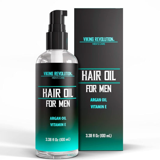 Hydrating Hair Oil for Men - Mens Hair Oil Men with Vitamin E Dry Hair Oils with Argan Oil - Sunflower Seed Oil Hair Serum Repair, Hidrate Hair Treatment Oils (3.38 Fl Oz) - WORLD TIME VISITS
