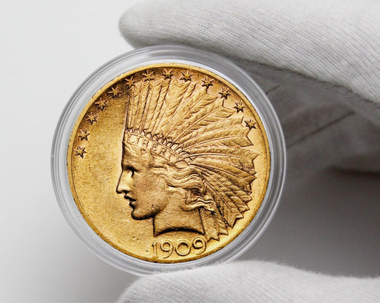 Coins 1909 10 Dollar Indian Head Gold Plated Collectibles Coins US Commemorative Old Coins Perfect for Gifts Antique Coins to Collect Masters Coins - WORLD TIME VISITS