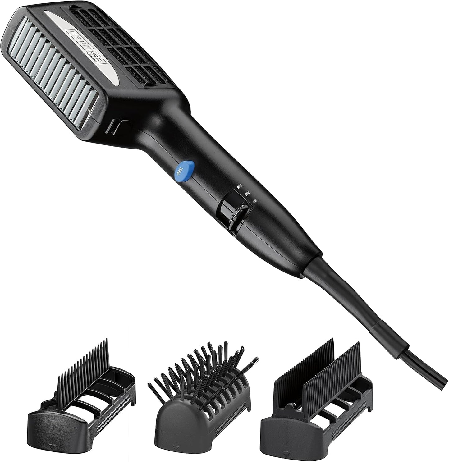 INFINITIPRO by 3 - In - 1 Styling Hair Dryer, 1875W Hair Dryer with Ceramic Technology and 3 Attachments - WORLD TIME VISITS