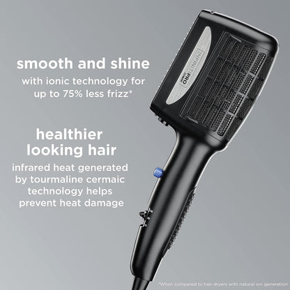 INFINITIPRO by  3-In-1 Styling Hair Dryer, 1875W Hair Dryer with Ceramic Technology and 3 Attachments