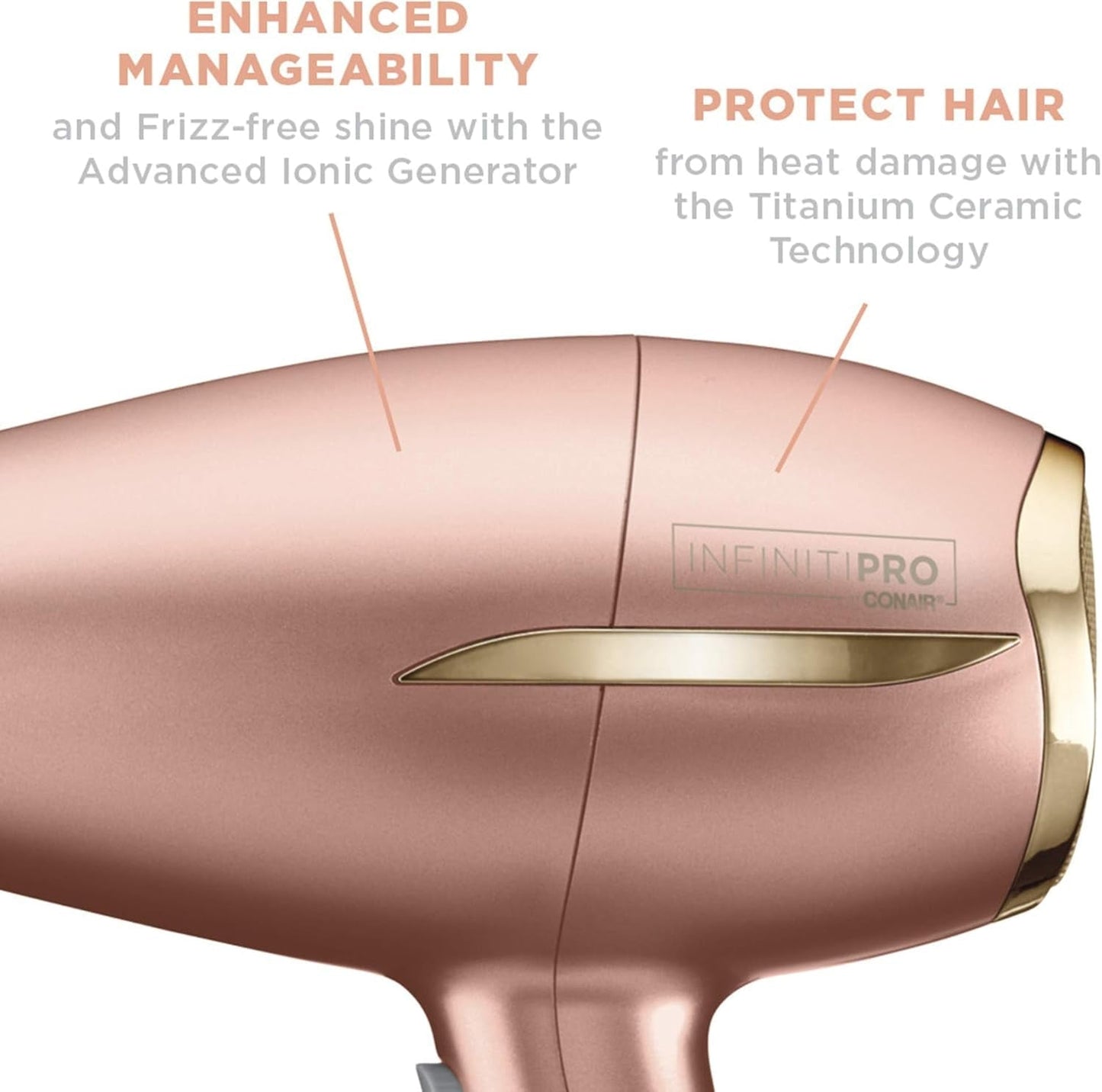 INFINITIPRO by Frizz Free Compact Hair Dryer ~ 2X the Shine - 3X the Frizz Control - WORLD TIME VISITS