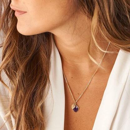 Initial Birthstone Necklace for Women 14K Gold Filled Small Initial Necklace Crystal Birthstone Pendant Necklace for Girls Teens Mom Dainty Gold Necklace Personalized Jewelry Birthday Gift - WORLD TIME VISITS