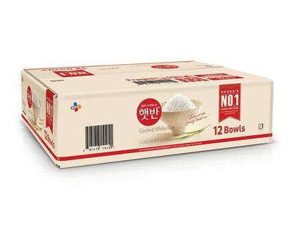 Instant Rice: Cooked White Hetbahn, Gluten - Free & Vegan, Instant & Microwaveable, No Preservatives, Healthy & Delicious, 7.4 Ounce [12 Bowls] (Pack of 12) - WORLD TIME VISITS