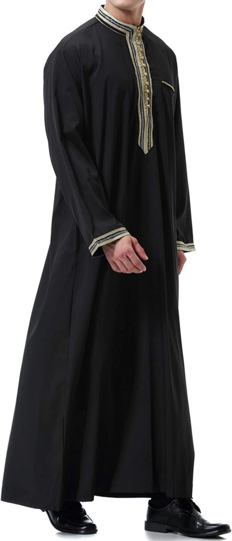 Islamic Mens Clothing Kaftan Maxi-Muslim Male Shirt Long Sleeve Abaya Dubai Cotton…