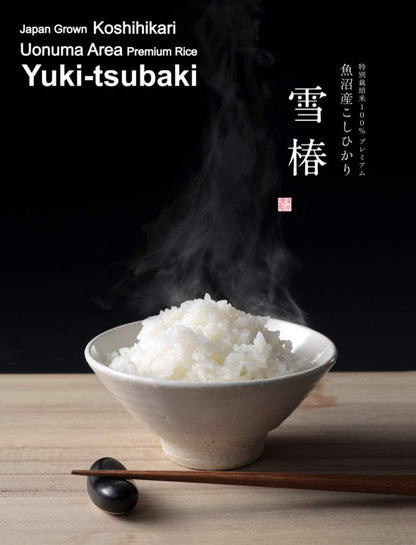 Japanese Extremely Rare , Ultra Premium, Uonuma, Koshihikari White Rice, 魚沼産こしひかり特別栽培米「雪椿 11 Pound / 5Kg (1) - WORLD TIME VISITS