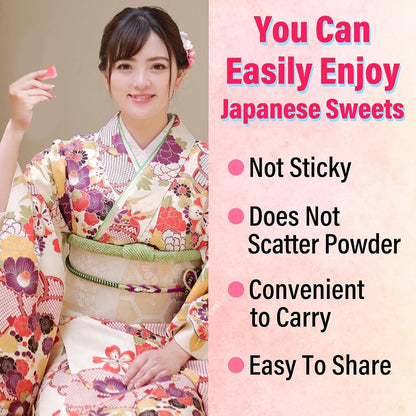 Japanese Sakura Mochi Candies, Real Traditional Cherry Blossom Rice Cakes, 300G/10.58Oz, Japanese Snacks, Japanese Candy, Individually Wrapped - WORLD TIME VISITS