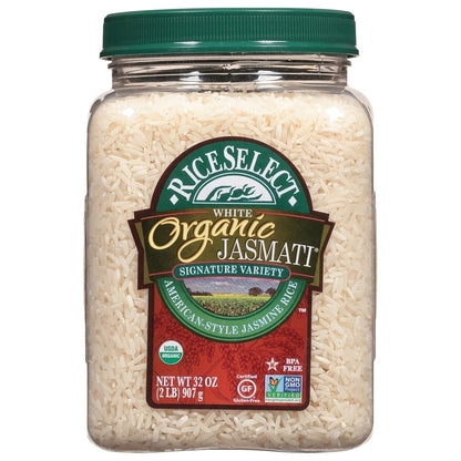 Jasmati Organic Rice, Long - Grain Organic Jasmine Rice, Premium Gluten - Free Rice, Non - Gmo, 32 - Ounce Jar - WORLD TIME VISITS