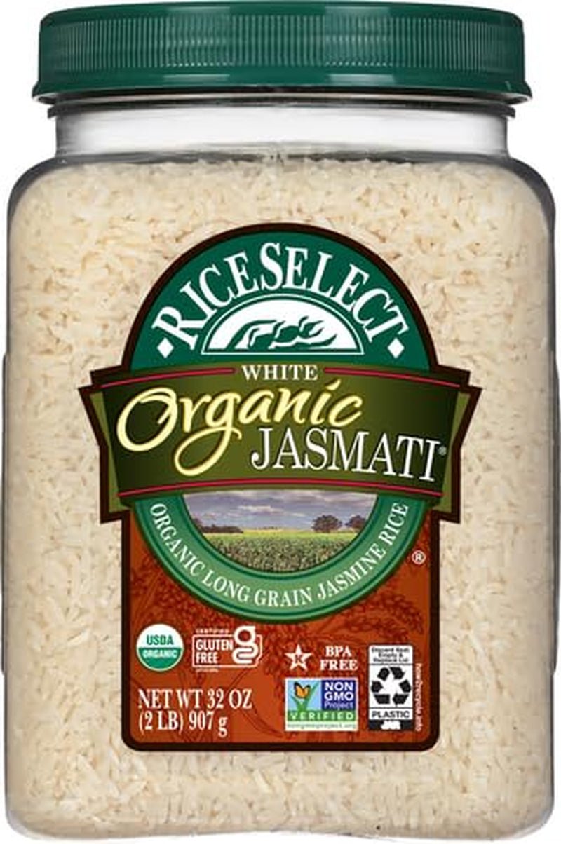 Jasmati Organic Rice, Long - Grain Organic Jasmine Rice, Premium Gluten - Free Rice, Non - Gmo, 32 - Ounce Jar - WORLD TIME VISITS