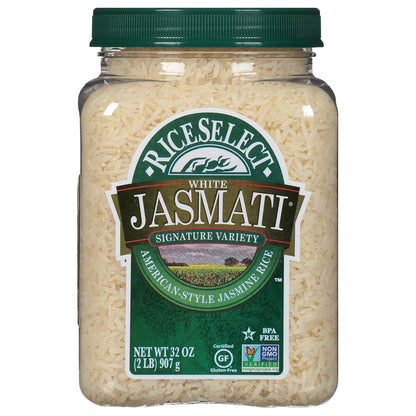 Jasmati Rice, Long - Grain Jasmine Rice, Premium Gluten Free Rice, Non - Gmo, 32 Ounce Jar - WORLD TIME VISITS