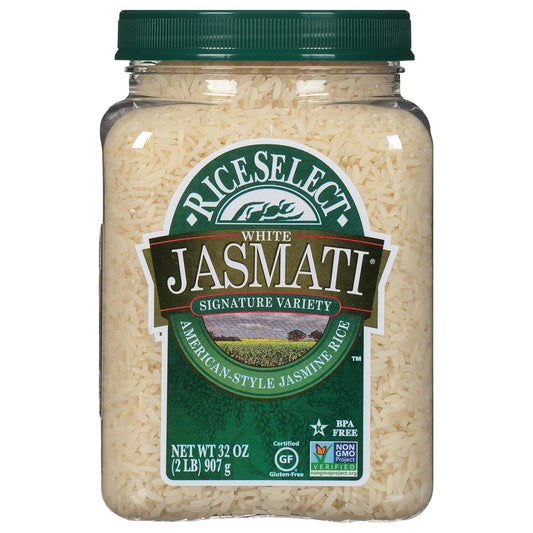 Jasmati Rice, Long - Grain Jasmine Rice, Premium Gluten Free Rice, Non - Gmo, 32 Ounce Jar - WORLD TIME VISITS