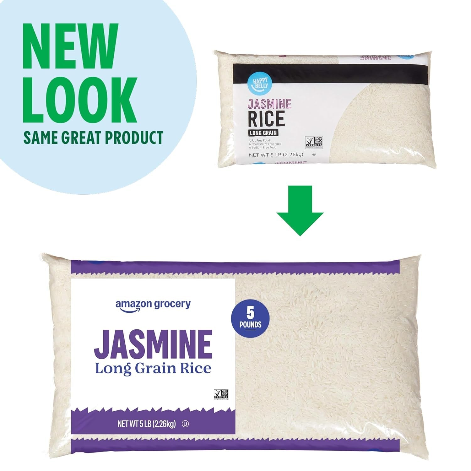 , Jasmine Long Grain Rice, 5 Lb (Previously Happy Belly, Packaging May Vary) - WORLD TIME VISITS
