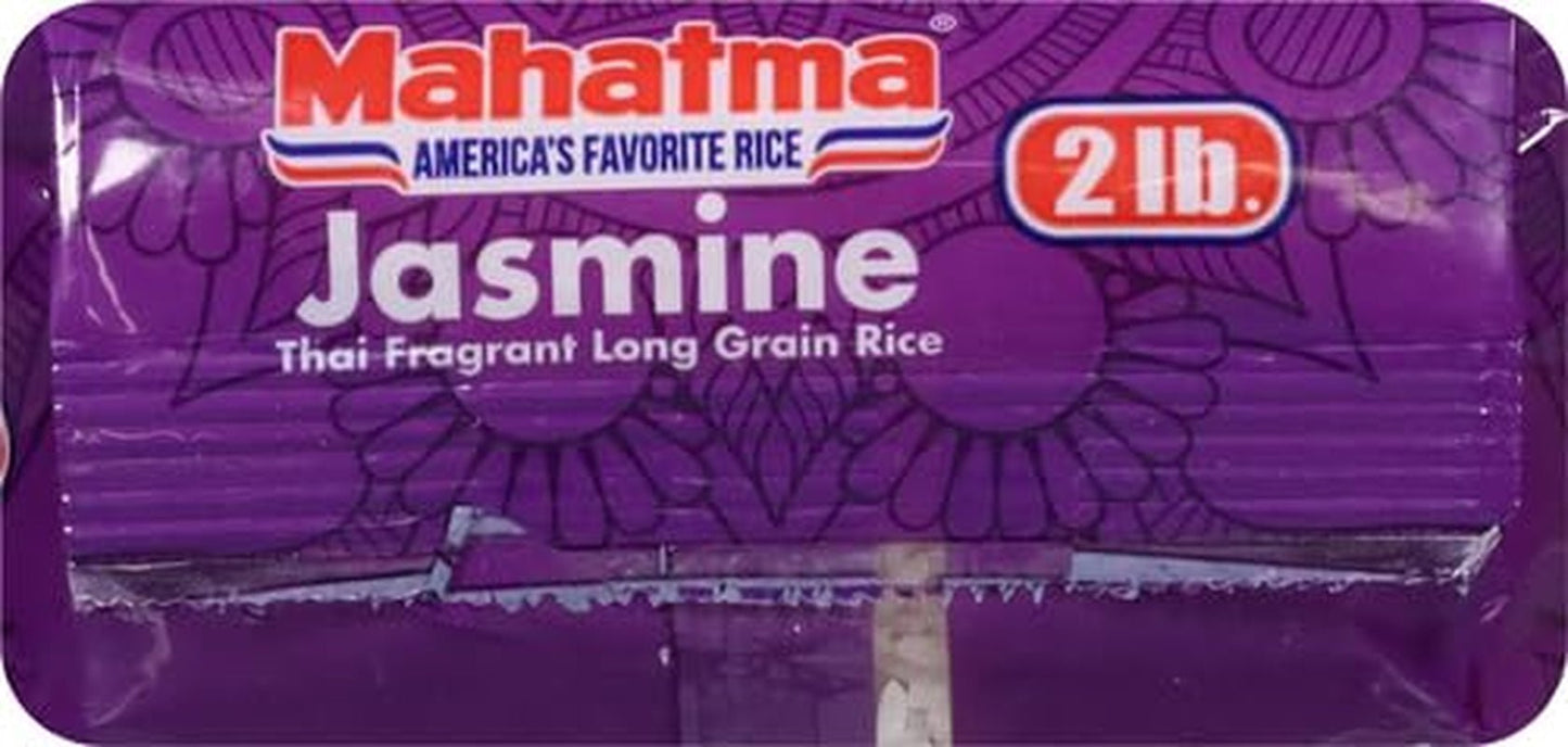 Jasmine Rice, 2Lb Bag of Rice, Thai, Indian, or Cambodian Fragrant Flavored Rice, Stovetop or Microwave Rice