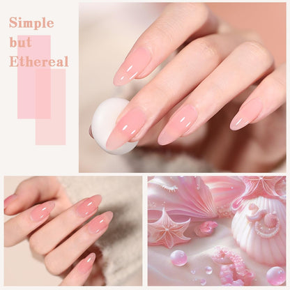 Jelly Pink Gel Nail Polish Set of 10 Colors Nude Gel Polish Kit UV LED Soak off Nail Polish Gel Home DIY Manicure Nail Art Salon Varnish - WORLD TIME VISITS