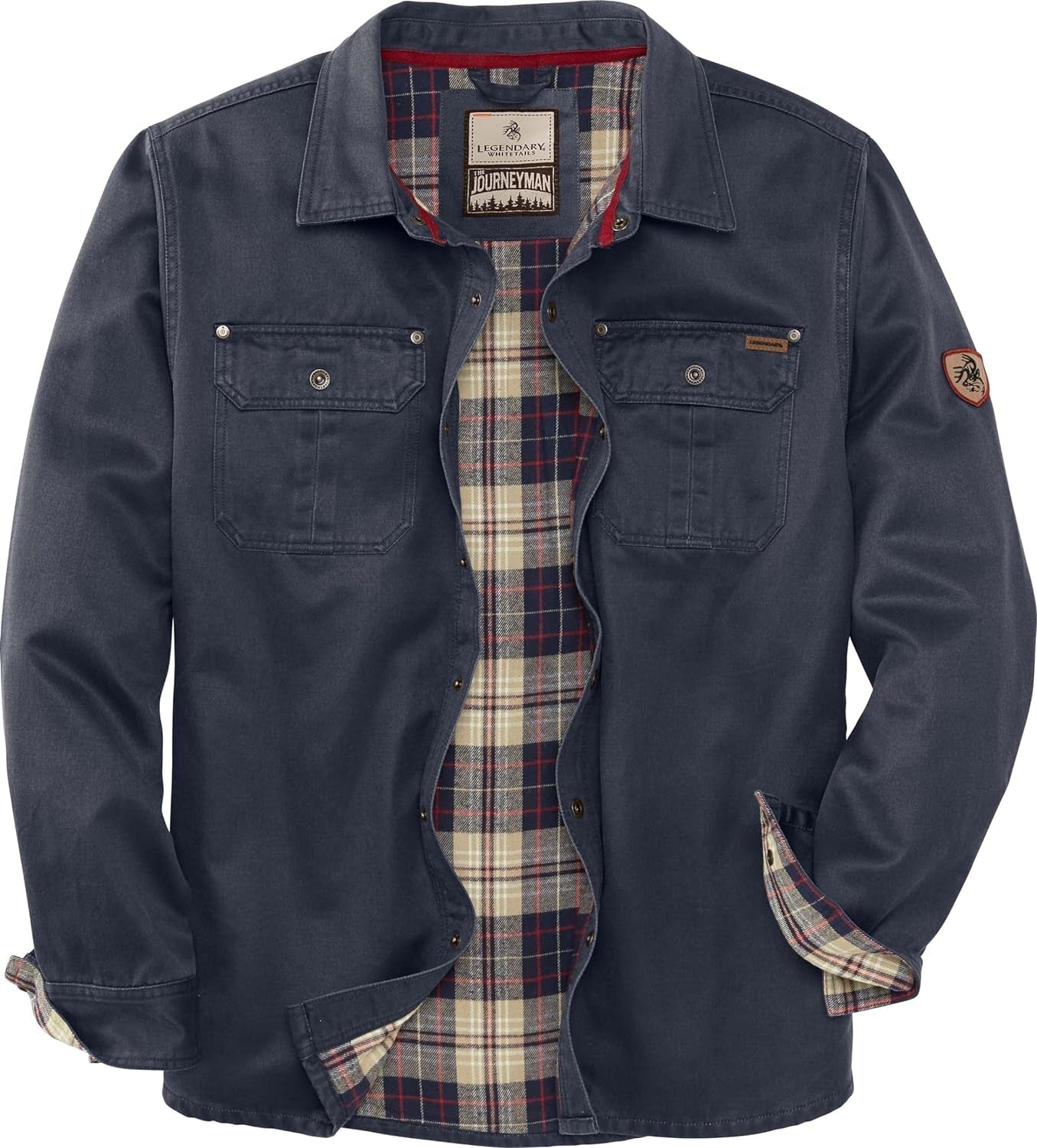 Journeyman Shirt Jacket Flannel Lined Shacket for Men Water - Resistant Coat Rugged Fall Clothing - WORLD TIME VISITS