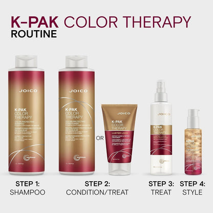 K-PAK Color Therapy Color-Protecting Conditioner | for Color-Treated Hair | Boost Shine | Improve Elasticity | Repair Breakage | Rebuild Damaged Hair | with Keratin & Argan Oil
