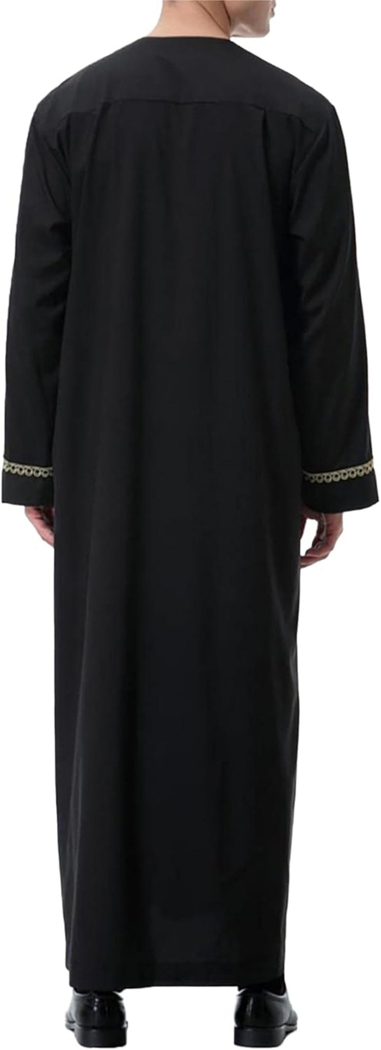 Kaftan for Men Long Sleeve Mens Thobe Big and Tall Muslim Clothes Dubai Caftan Gown - WORLD TIME VISITS