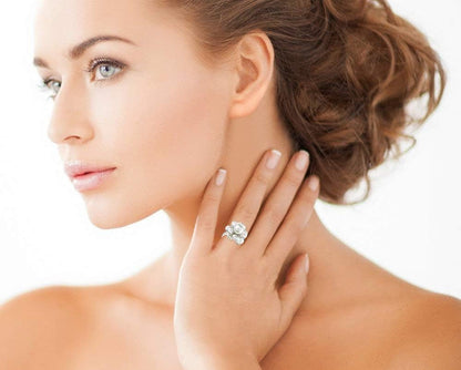 Keshi Genuine White Freshwater Cultured Pearl Ring for Women - WORLD TIME VISITS