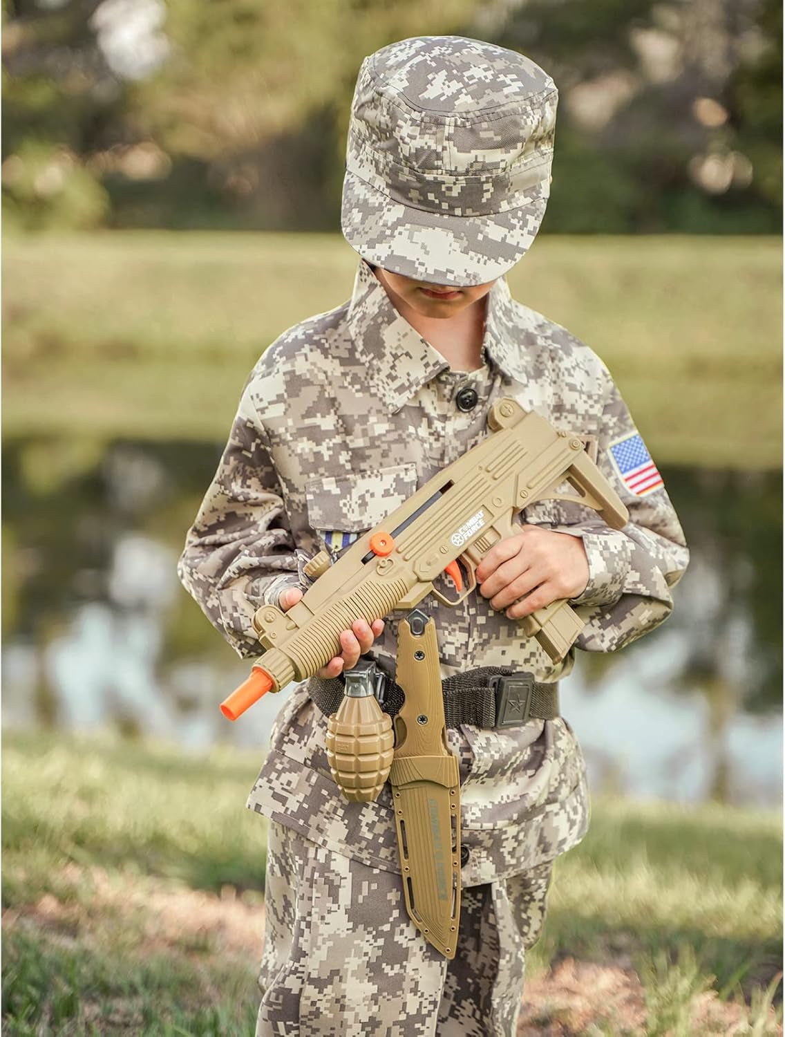 Kids Army Soldier Dress up Costume Role Play Set, Deluxe Christmas Gift for Kids Boys Aged 3 - 12 - WORLD TIME VISITS