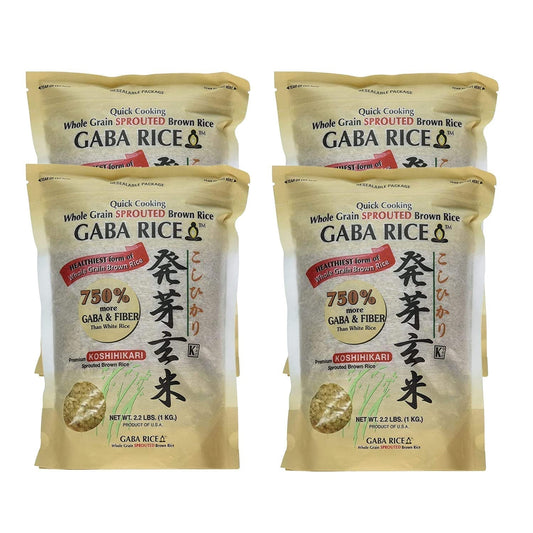 Koshihikari Premium Sprouted Brown Gaba Rice, 2.2 Pound (Pack of 4) - WORLD TIME VISITS