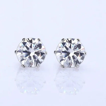 Ladies FashionSilver Stud Earrings, Ladies Earrings, Ladies Wedding Engagement Valentine's Day Jewelry Gifts (5 pairs/set)