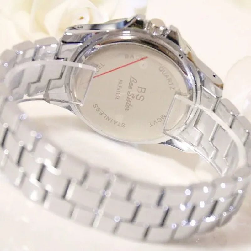 Lady Dress Watch Luxury Austrian Crystals Watch Rose Gold Shinning Diamond Rhinestone Fashion Bracelet Montre Femme