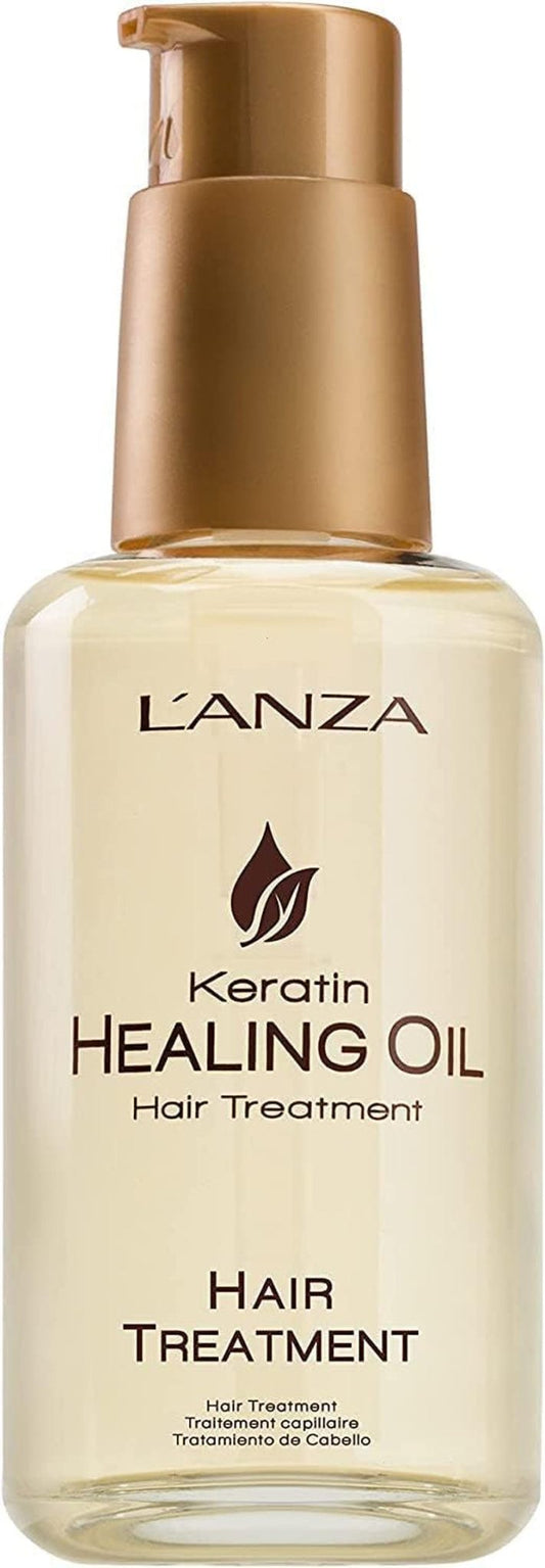 L'ANZA Keratin Healing Hair Oil Treatment, Keratin Hair Treatment, Hair Oil for Damaged Hair, Revives & Nourishes, Sulfate Free Healing Oil for Hair with Phyto IV Complex, Cruelty Free Hair Care - WORLD TIME VISITS