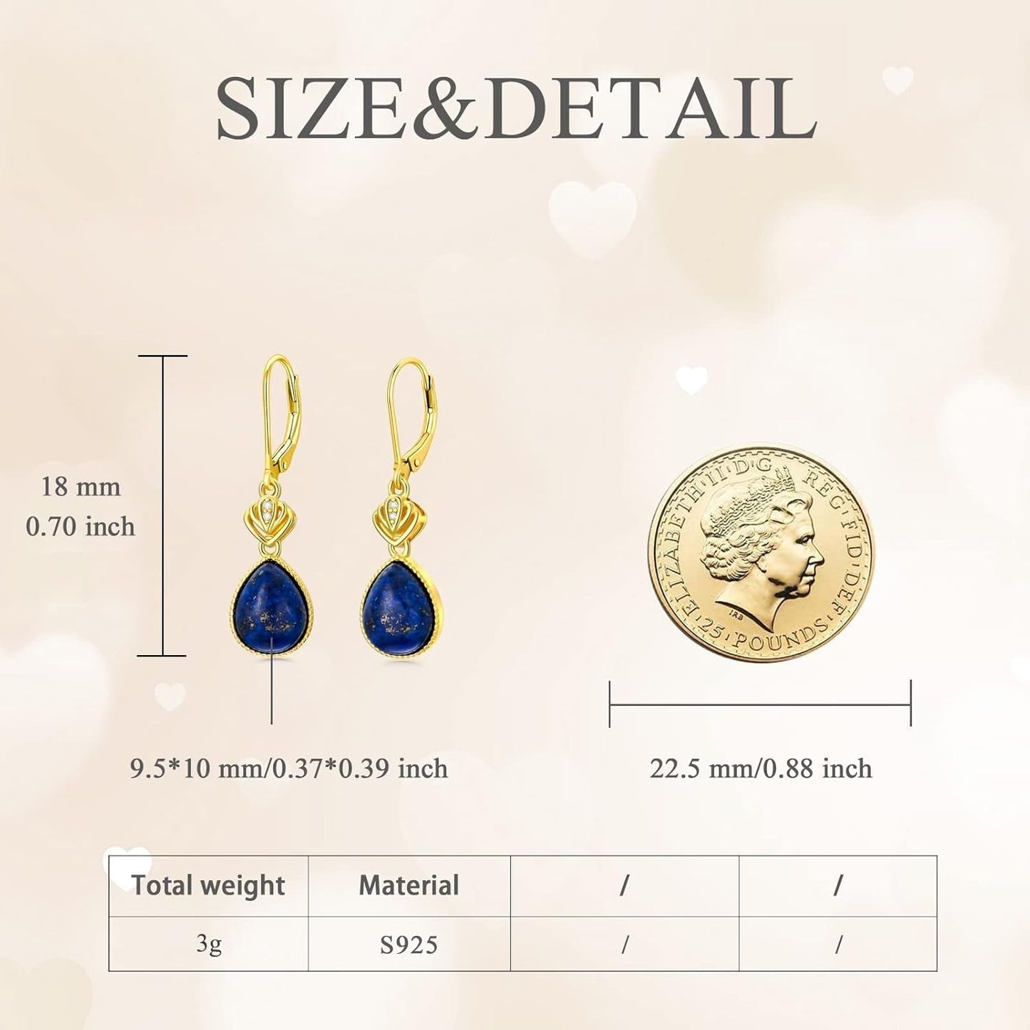 Lapis Lazuli Earrings Jewelry Sterling Silver Blue Lapis Dangle Dangling Drop Earrings Boho Wedding Gifts for Women