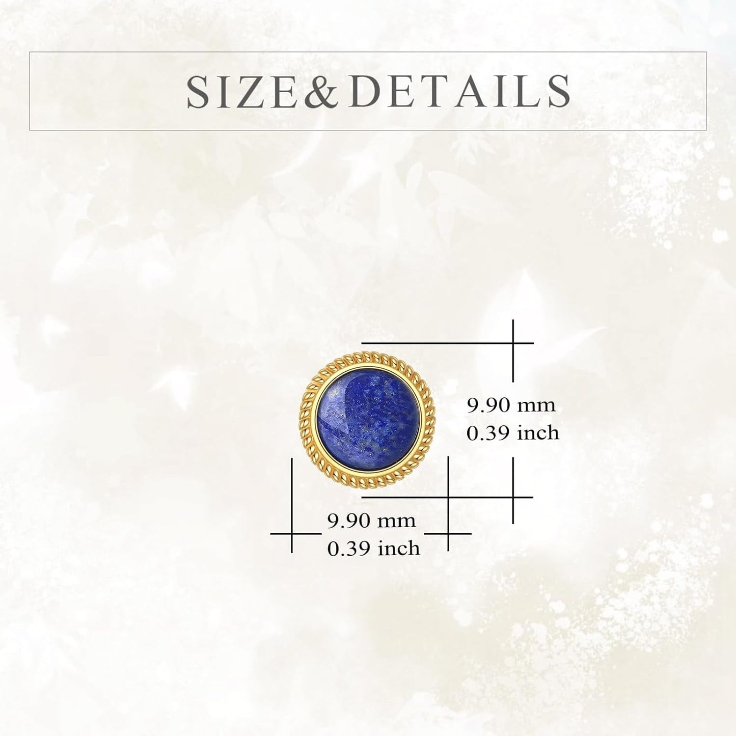 Lapis Lazuli Earrings Sterling Silver Blue Lapis Stud Earrings Natural Gemstone Post Earrings Lapis Lazuli Jewelry for Women