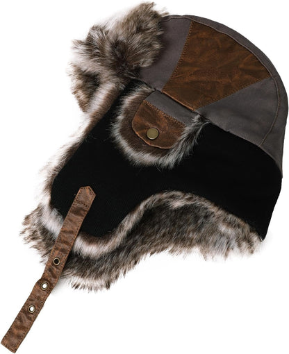 Large XL Trapper Trooper Hunting Warm Ear Flap Russian Ushanka Winter Ski Cold Weather Bomber Hats for Men - WORLD TIME VISITS