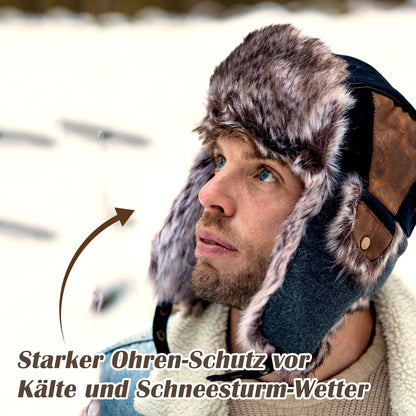 Large XL Trapper Trooper Hunting Warm Ear Flap Russian Ushanka Winter Ski Cold Weather Bomber Hats for Men