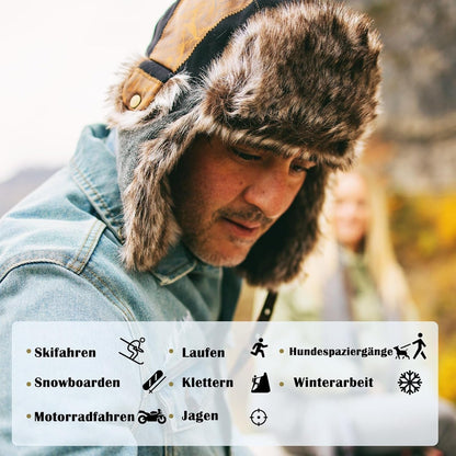 Large XL Trapper Trooper Hunting Warm Ear Flap Russian Ushanka Winter Ski Cold Weather Bomber Hats for Men