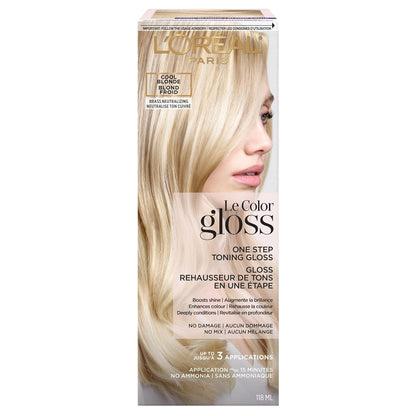 Le Color One Step Hair Toning Gloss, Cool Blonde, 4 Ounce - WORLD TIME VISITS