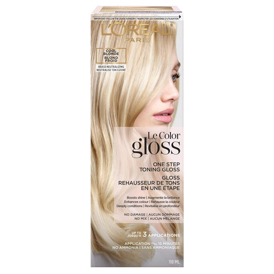 Le Color One Step Hair Toning Gloss, Cool Blonde, 4 Ounce - WORLD TIME VISITS
