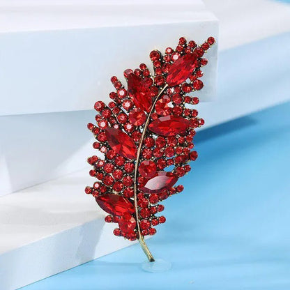 Leaves Brooches Fashion New Creative Leaf Brooch Elegant Trend Women's Antique Silk Scarf Button Accessory Pin