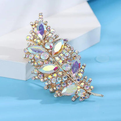 Leaves Brooches Fashion New Creative Leaf Brooch Elegant Trend Women's Antique Silk Scarf Button Accessory Pin