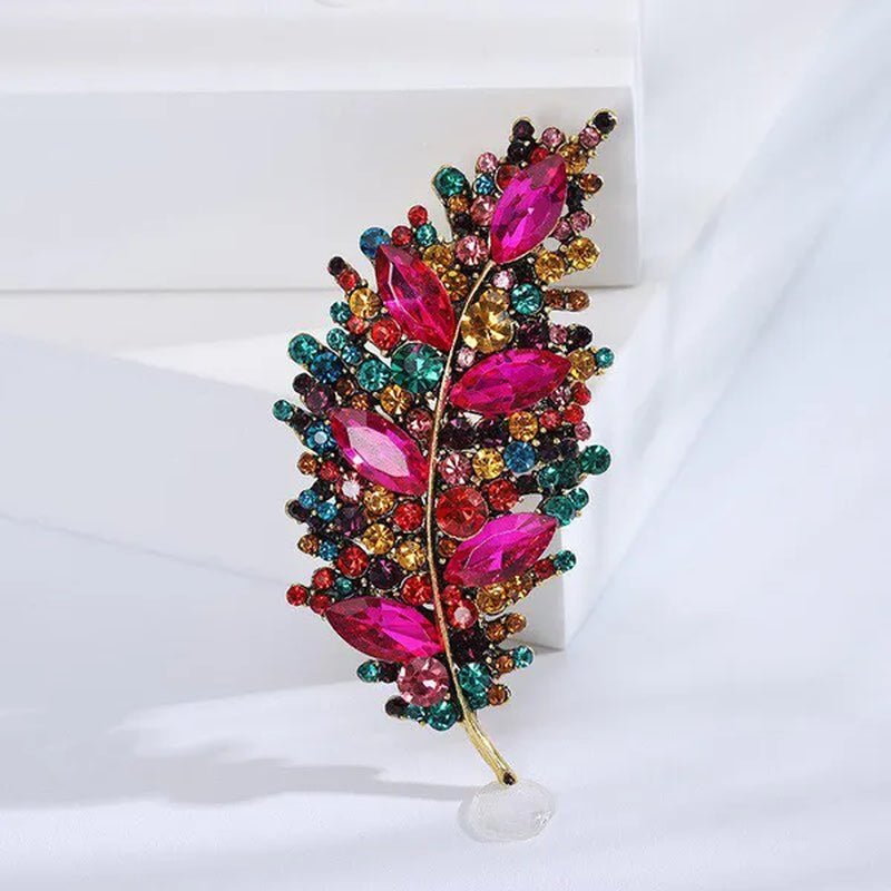 Leaves Brooches Fashion New Creative Leaf Brooch Elegant Trend Women's Antique Silk Scarf Button Accessory Pin