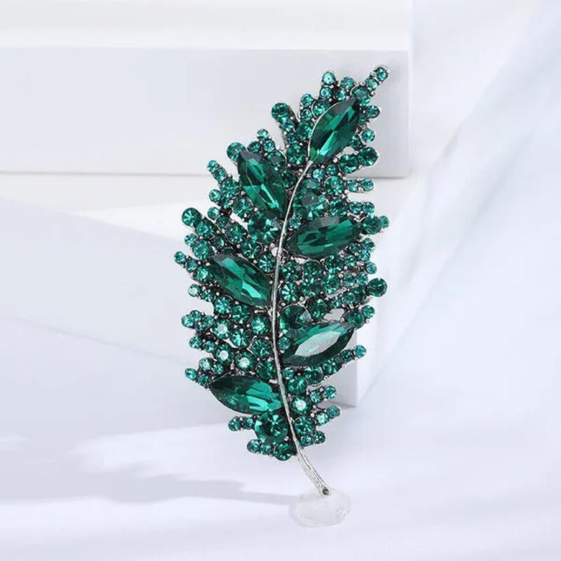 Leaves Brooches Fashion New Creative Leaf Brooch Elegant Trend Women's Antique Silk Scarf Button Accessory Pin - WORLD TIME VISITS