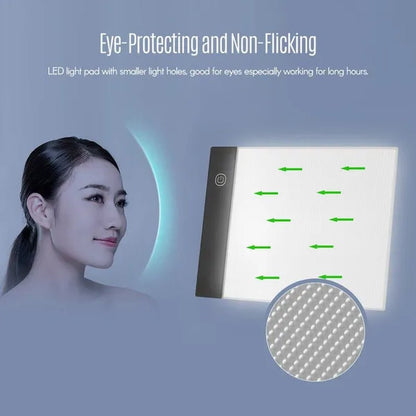 LED A3/A4/A5 Graphic Tablet Light Pad Digital Tablet Copyboard with 3-level Adjustable Brightness for Tracing Drawing Copying Viewing DIY Art Craft Diamond Painting Supplies