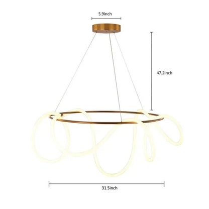 LED Pendant Light Simple Modern Lamp Dining Table Bar Chandelier Lamp - WORLD TIME VISITS