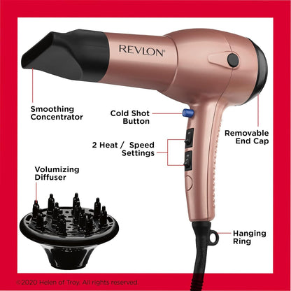 Light & Fast Hair Dryer | 1875W Stunning Blowouts Easily and Comfortably