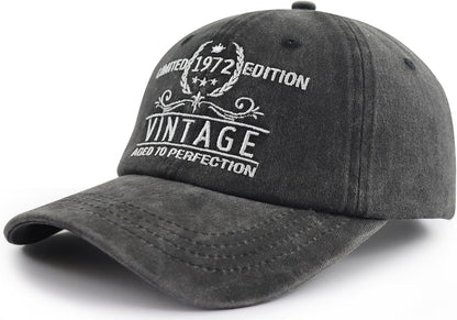 Limited Edition 1970 1971 1972 1973 1974 1975 1976 1977 1978 1979 Hat for Men Women, Funny Birthday Baseball Cap - WORLD TIME VISITS