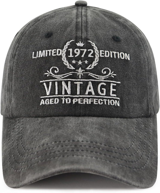 Limited Edition 1970 1971 1972 1973 1974 1975 1976 1977 1978 1979 Hat for Men Women, Funny Birthday Baseball Cap - WORLD TIME VISITS